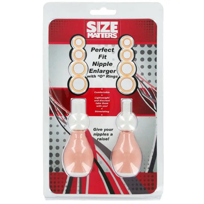 2.75 - inch Size Matters Clear Nipple Enlarger Pumps With O - rings - Peaches and Screams
