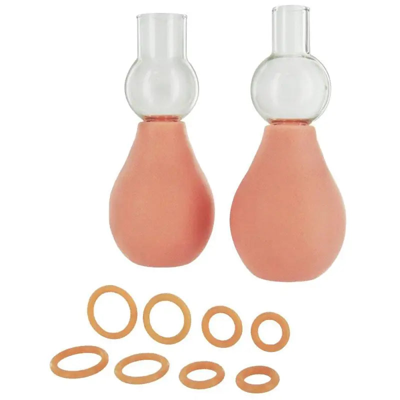 2.75 - inch Size Matters Clear Nipple Enlarger Pumps With O - rings - Peaches and Screams