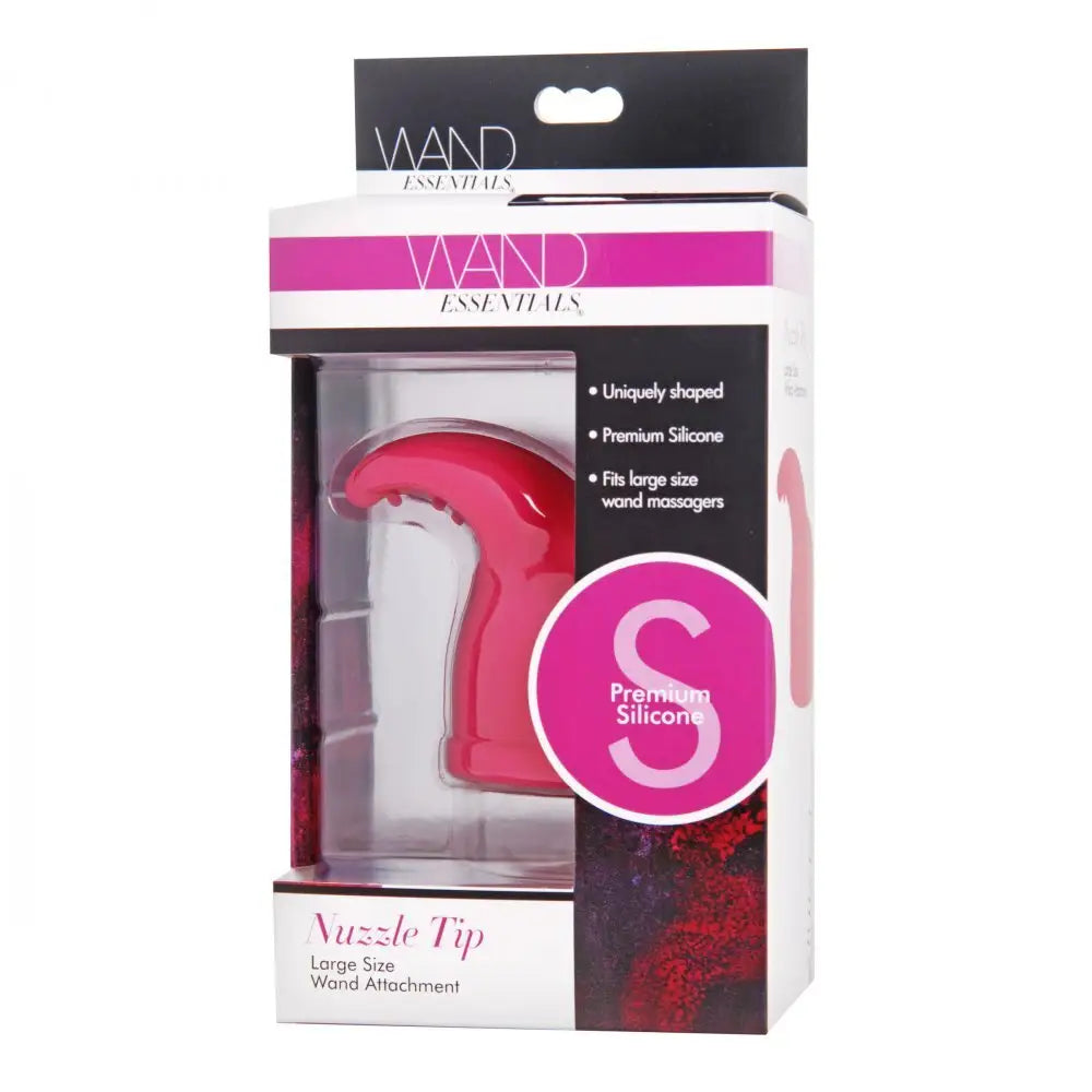3.25-inch Silicone Pink Nuzzle Tip Wand Attachment - Peaches and Screams