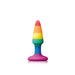 3.5 - inch Ns Novelties Silicone Purple Small Butt Plug - Peaches and Screams
