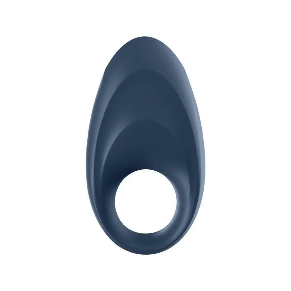 3.5-inch Satisfyer Pro Silicone Blue Rechargeable Vibrating Cock Ring - Peaches and Screams