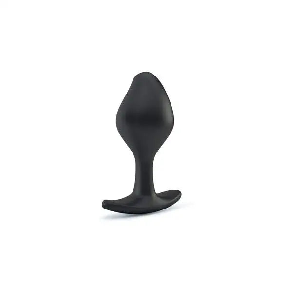 3.75-inch Mystim Silicone Black Medium Electrastim Butt Plug - Peaches and Screams