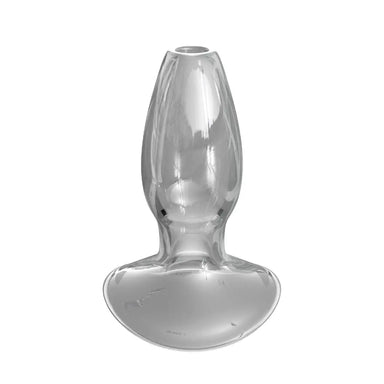 3.8-inch Fantasy Beginners Small Hollow Glass Butt Plug with Flared Base - Peaches and Screams