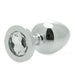 3.8-inch Rimba Luxury Stainless Steel Silver Diamond Butt Plug - Peaches and Screams