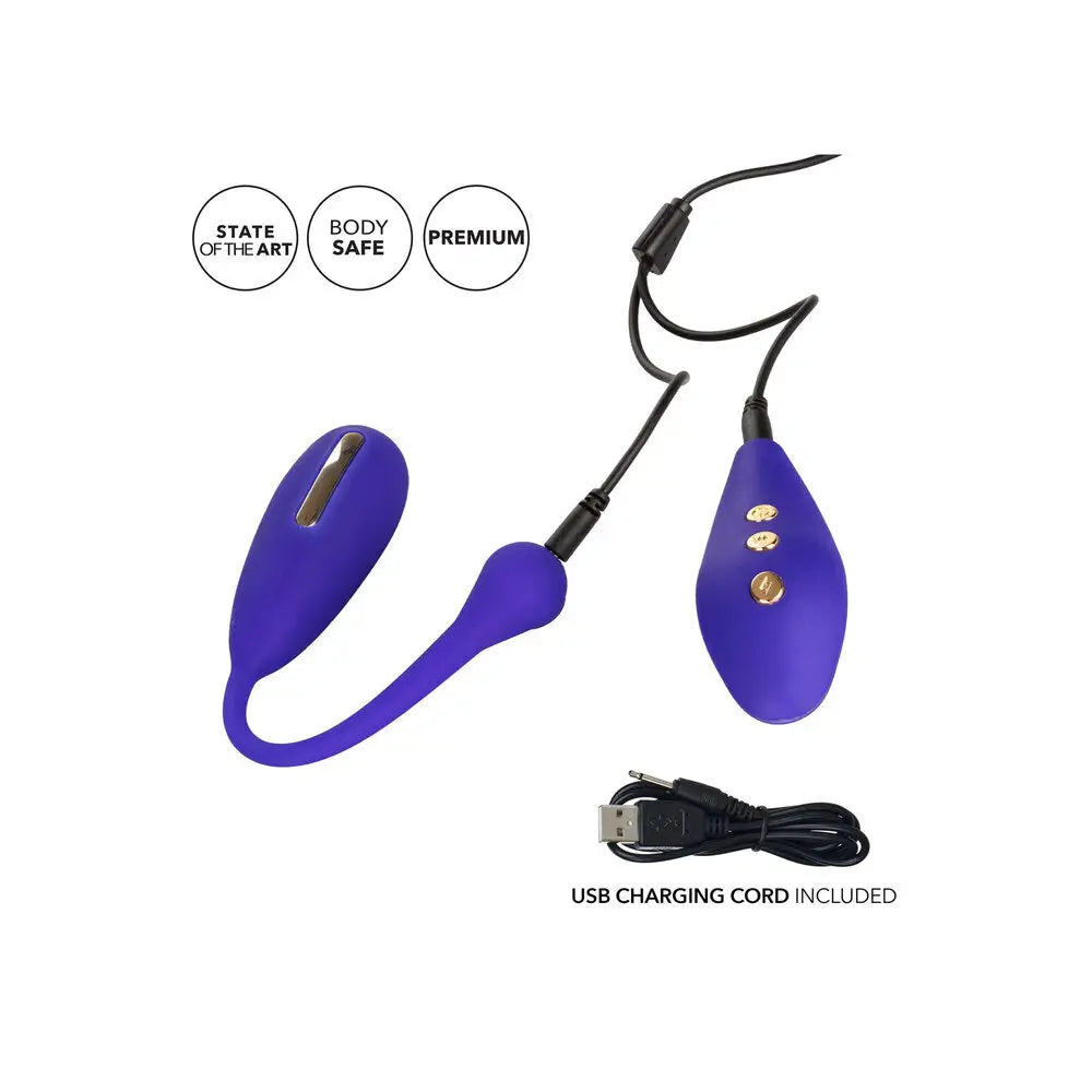 3 - inch Colt Silicone Purple Estim Rechargeable Kegel Exerciser - Peaches and Screams