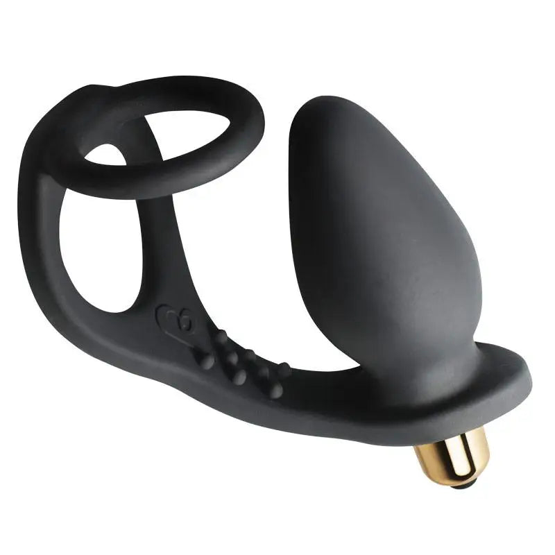 3-inch Rocks Off Silicone Vibrating Butt Plug With Cock Ring - Peaches and Screams