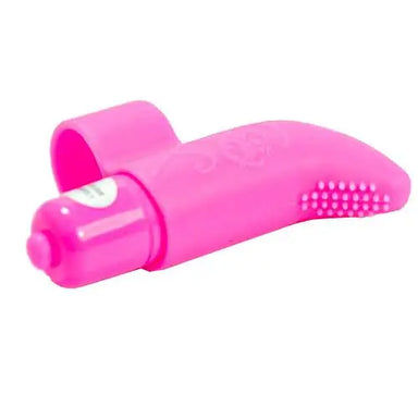 3-inch Silicone Pink Mini Finger Vibrator With Removable Sleeve - Peaches and Screams