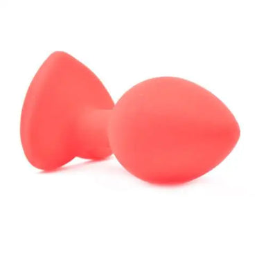 3-inch Silicone Red Small Heart Shaped Diamond Base Butt Plug - Peaches and Screams