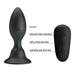 4.25-inch Silicone Black Waterproof Rechargeable Butt Plug With Remote - Peaches and Screams