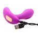 4.25-inch Silicone Purple Rechargeable G-spot Stimulator With Moving Beads - Peaches and Screams