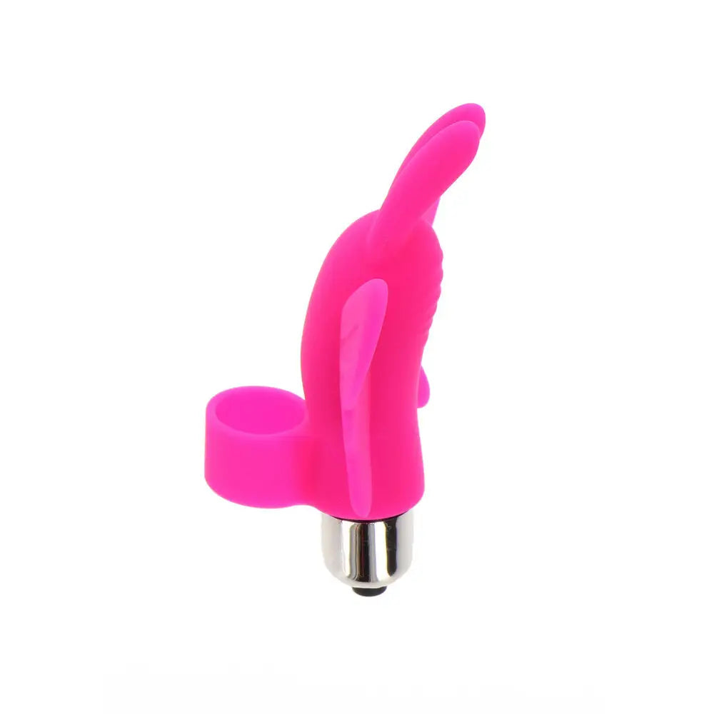 4.25 - inch Toyjoy Silicone Pink Butterfly Mini Finger Vibrator - Peaches and Screams
