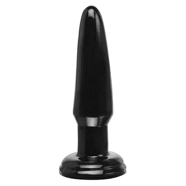 4.5-inch Black Bendable Jelly Anal Butt Plug With Wide Base - Peaches and Screams