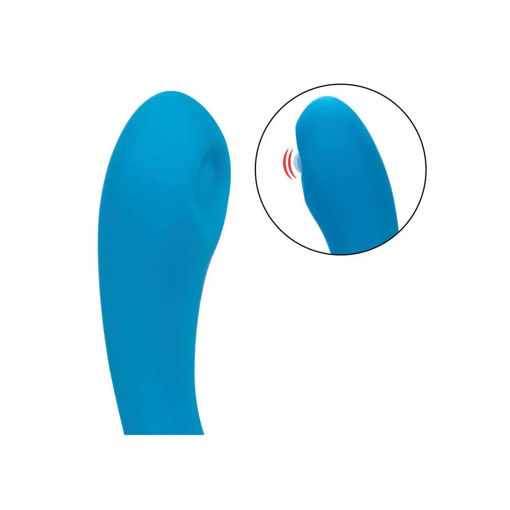 4.5-inch Colt Silicone Blue Rechargeable Mini Vibrator With Remote - Peaches and Screams