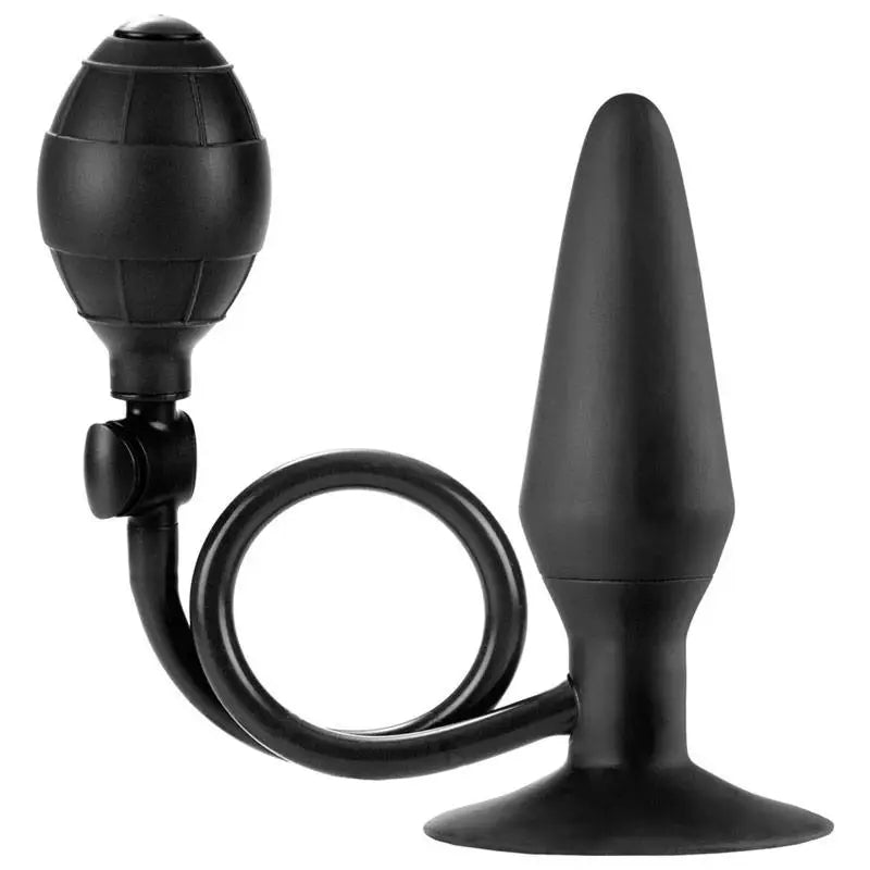 4.5-inch Colt Stretchy Black Waterproof Butt Plug With Suction Cup - Peaches and Screams