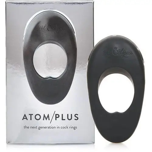4.5-inch Rechargeable Silicone Black Vibrating Cock Ring With Motors - Peaches and Screams