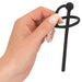 4.5-inch You2toys Silicone Black Hollow Dilator With Stopper Ball - Peaches and Screams