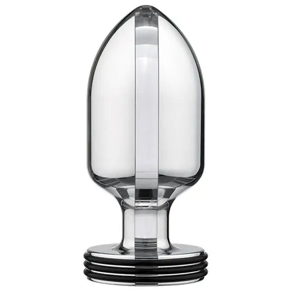 4.7 - inch Electrastim Stainless Steel Silver Electro Anal Butt Plug - Peaches and Screams