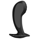 4 inch electrastim silicone black g-spot electro probe - peaches and screams