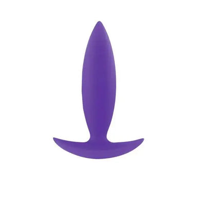 4-inch Inya Spade Purple Silicone Small T-bar Butt Plug - Peaches and Screams