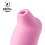 4-inch lelo silicone pink rechargeable mini clitoral vibrator - peaches and screams