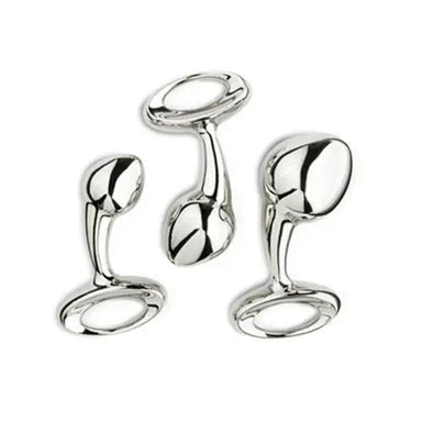 4 - inch Njoy Pure Medium Stainless Steel Butt Plug With Loop - Peaches and Screams