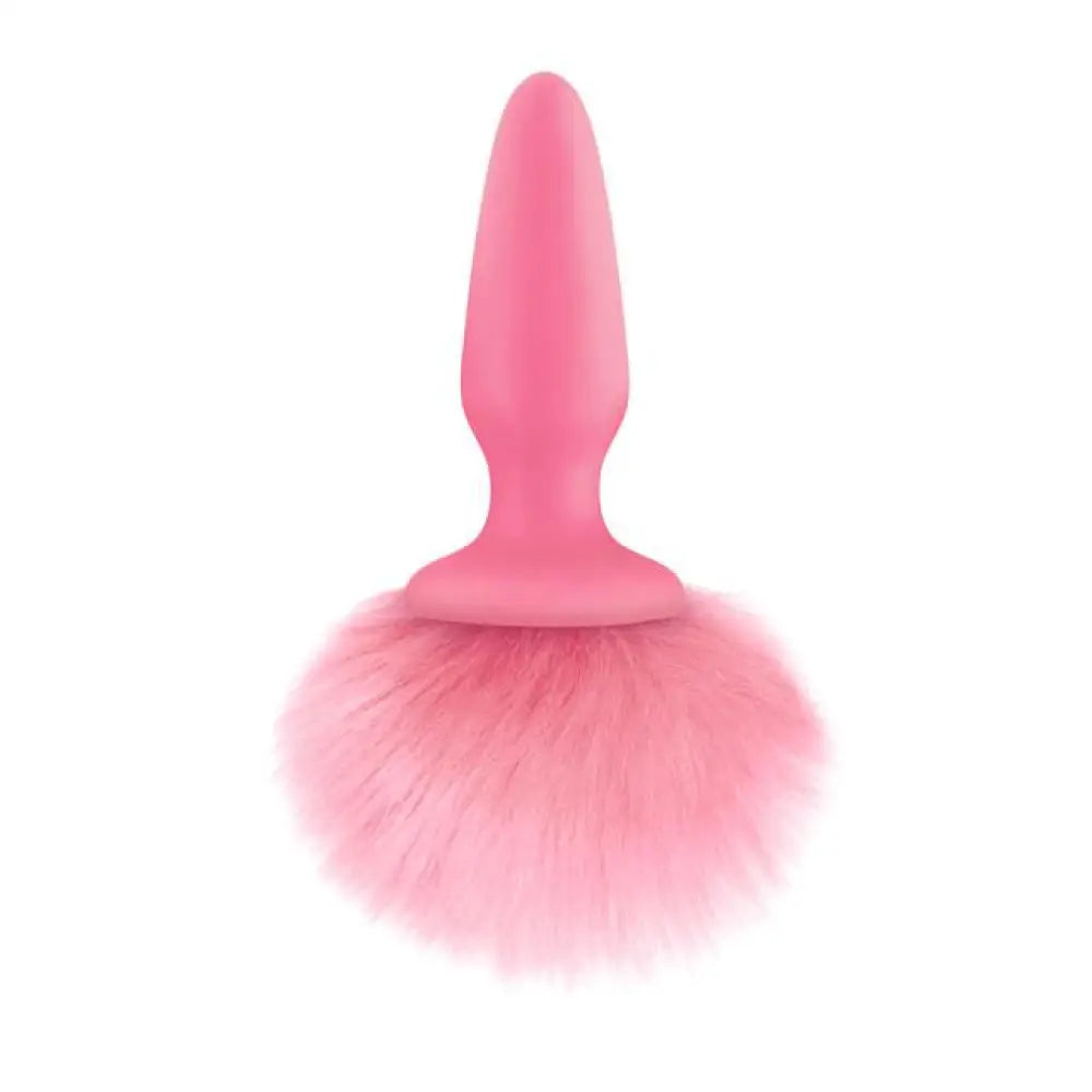 4-inch Ns Novelties Pink Anal Butt Plug with Bunny Tail - Peaches and Screams