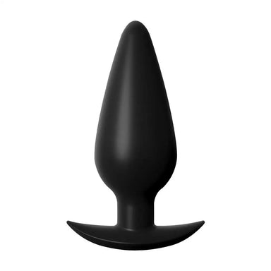 4-inch Pipedream Silicone Black Small Weighted Butt Plug - Peaches and Screams