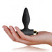 4-inch Rocks Off Silicone Black 7-functions Vibrating Butt Plug - Peaches and Screams