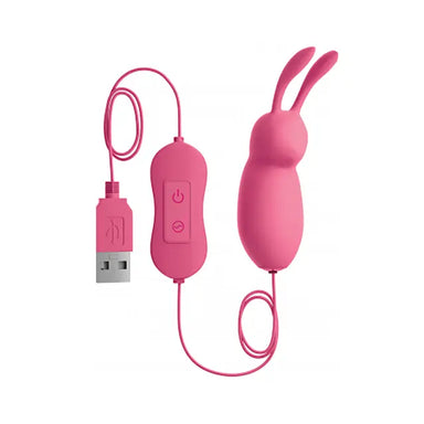 4 - inch Silicone Pink Rechargeable Bullet Vibrator With Remote - Peaches and Screams