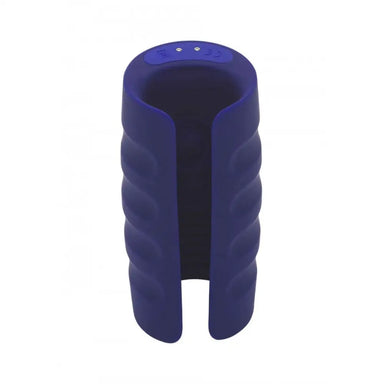 5.1 - inch Silicone Blue Rechargeable Heating Turbo Stroker Masturbator - Peaches and Screams