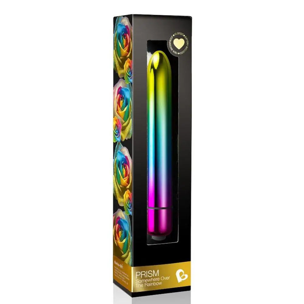 5.4 - inch Rocks Off Prism Rainbow Bullet Vibrator With 10 - functions - Peaches and Screams