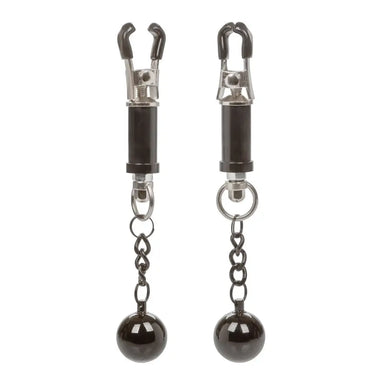 5-inch Colt Metal Black Weighted Twist Nipple Clamps - Peaches and Screams