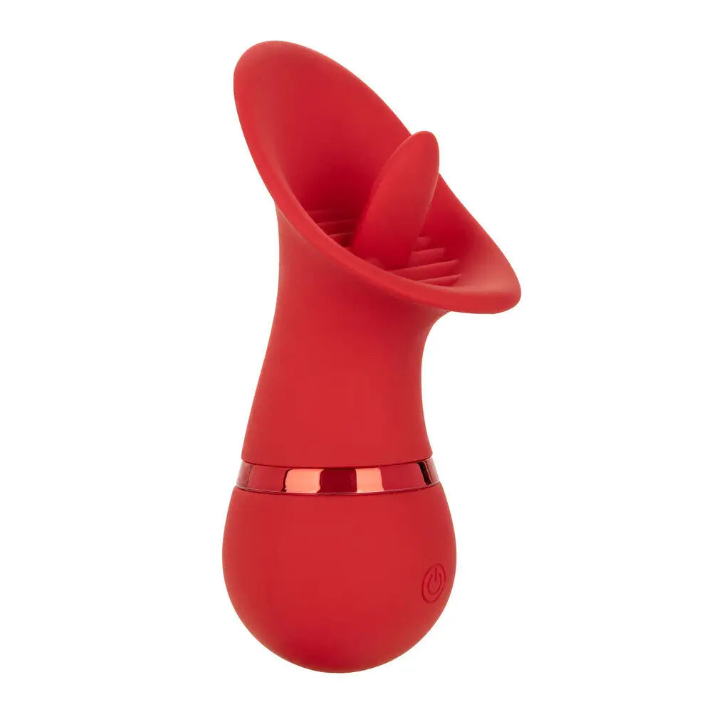 5-inch Colt Silicone Red Rechargeable Mini Tongue Vibrator - Peaches and Screams