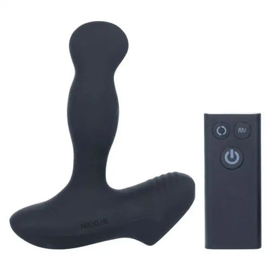 5 - inch Nexus Silicone Black Rotating Prostate Massager With Remote - Peaches and Screams