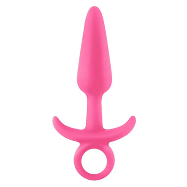 5-inch Ns Novelties Silicone Pink Medium Butt Plug With Finger Loop - Peaches and Screams