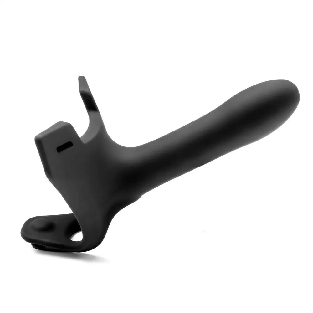 5.5 - inch Perfect Fit Black Strap - on Dildo For Couples - Peaches and Screams