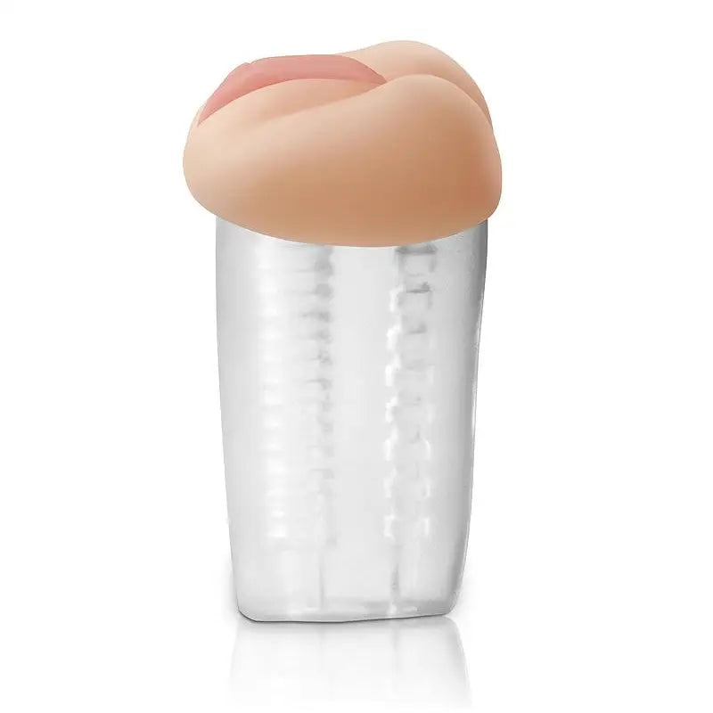 5.5 - inch Pipedream Clear Vagina And Ass Stroker With Pleasure Beads - Peaches and Screams