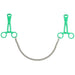 5 Inch Rimba Green Scissor Nipple Clamps With Metal Chain - Peaches and Screams