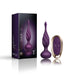 5.5 - inch Rocks Off Silicone Purple Rechargeable Butt Plug With Remote - Peaches and Screams