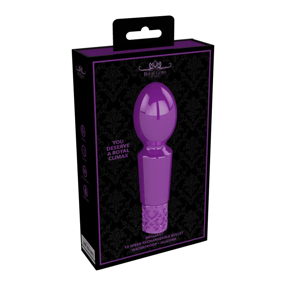 5 - inch Shots Silicone Purple Rechargeable Mini Bullet Vibrator - Peaches and Screams