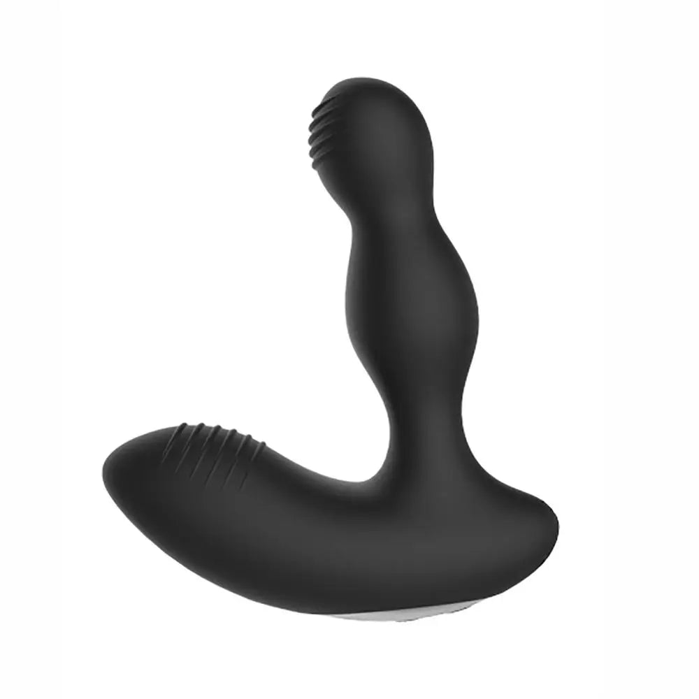 5-inch Shots Toys Silicone Black Rechargeable Electro Shock Prostate Massager - Peaches and Screams