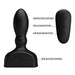 5 Inches Silicone Black Rechargeable Inflatable Butt Plug With Remote - Peaches and Screams