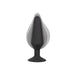 6.25 - inch California Exotic Silicone Black Inflatable Butt Plug - Peaches and Screams