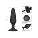 6.25 - inch California Exotic Silicone Black Inflatable Butt Plug - Peaches and Screams