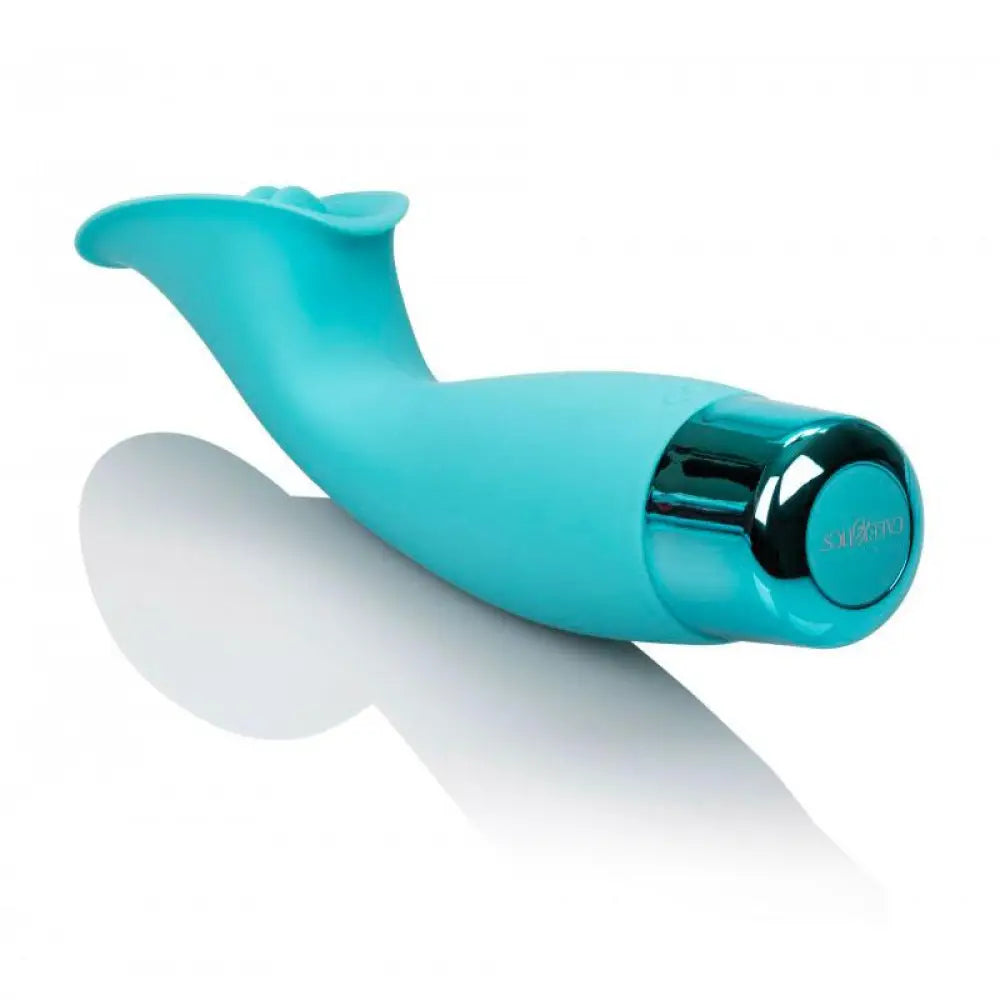 6.25-inch Colt Silicone Light Blue Clitoral Vibrators with 10-function - Peaches and Screams