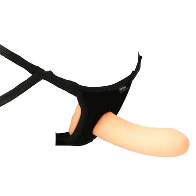 6.5-inch Sportsheets Flesh Hollow Strap-on Penis Dildo With Harness - Peaches and Screams