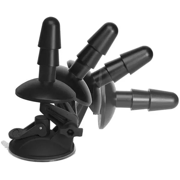 6.5-inch Vac-u-lock Deluxe Black Suction Cup Butt Plug - Peaches and Screams