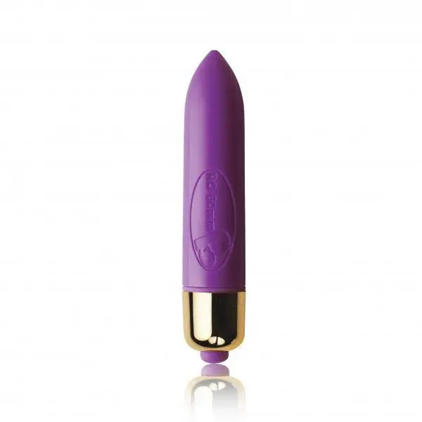 6.75-inch Rocks Off Pearls Silicone Purple Vibrating Butt Plug - Peaches and Screams