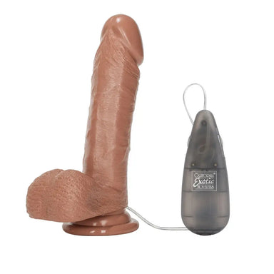 6-inch Colt Flesh Brown Vibrating Penis Dildo With Suction Cup - Peaches and Screams
