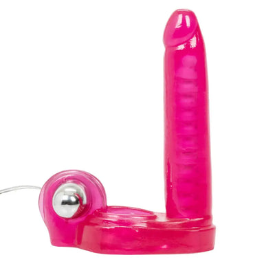 6-inch Colt Pink Vibrating Cock Ring With Dong - Peaches and Screams